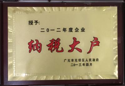 2012年度企業(yè)納稅大戶(hù)